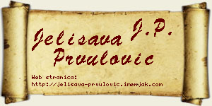 Jelisava Prvulović vizit kartica